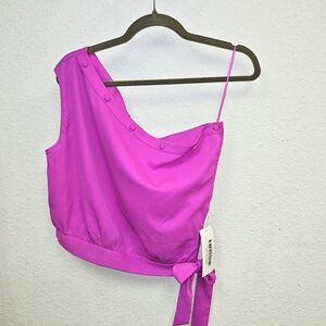 Milk & Honey - Purple One-Shoulder Top - Small